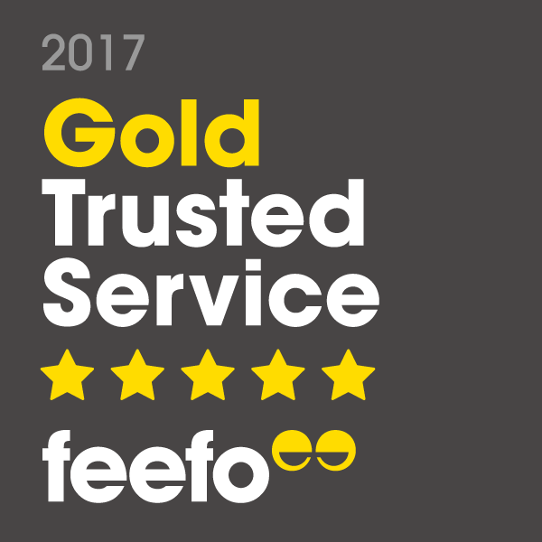 Feefo Gold Trusted Service Award 2017