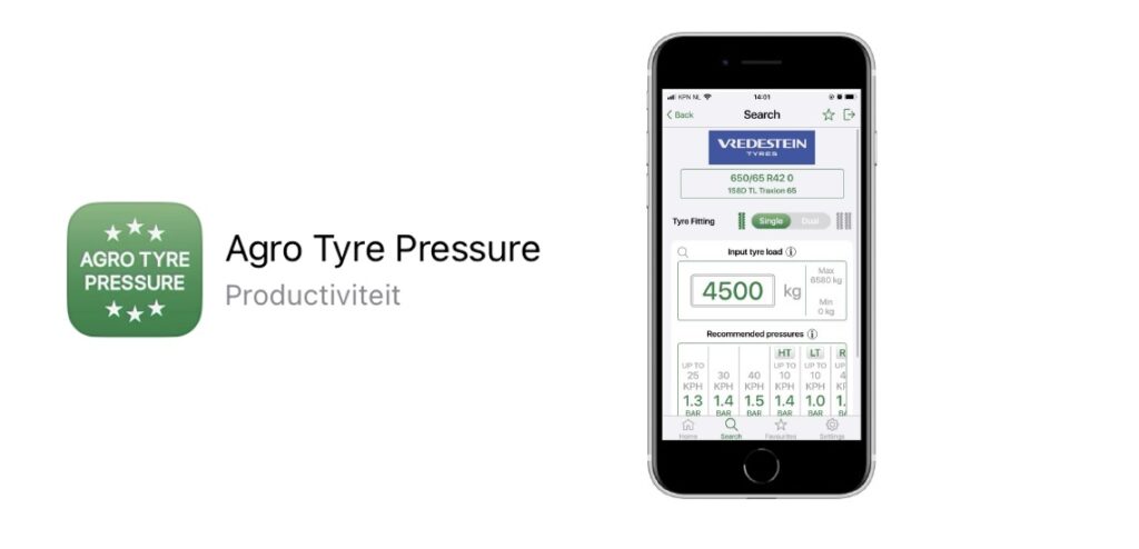 Vredestein Agro Tyre Pressure App