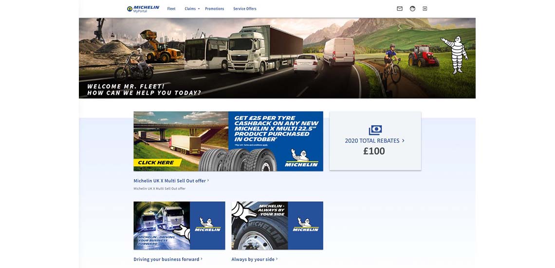Tyre Savings Support Michelin MyPortal